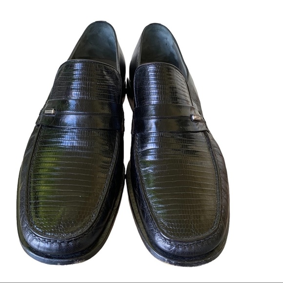 Moreschi Mens Black Leather Italian Loafers main image 13